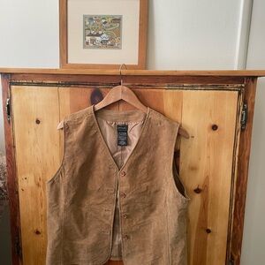 Tan leather Vest